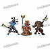 3-in-1 World of Warcraft WOW Resin Action Figure Display Set - Tauren + Witch Doctor + Warlock
