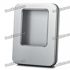 Universal Aluminum Alloy Gift Case w/ Window - Silver (11 x 8.5 x 2cm)