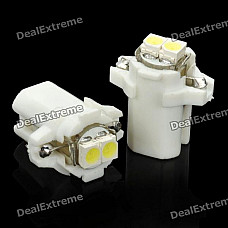 B8.3 0.6W 6500K 28-Lumen 2-3528 SMD LED White Light Car Dashboard Lamps (DC 12V / Pair)