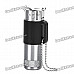 Cool Butane Gas Lighter w/ Chain - Black + Silver