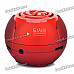 Mini Stylish Flower Style Rechargeable MP3 Player Speaker w/ TF Slot - Red