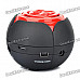 Mini Stylish Flower Style Rechargeable MP3 Player Speaker w/ TF Slot - Black