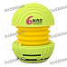 Mini Ball Style Rechargeable MP3 Player Speaker w/ SD Slot - Green