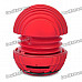 Mini Ball Style Rechargeable MP3 Player Speaker w/ SD Slot - Red