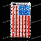 Acrylic Diamond Protective Plastic Case for Ipod Touch 4 - Red + Silver + Blue