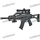 P41 6mm BB Submachine Gun Toy with Laser Sight and Blue Light Flashlight - Black