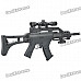 P41 6mm BB Submachine Gun Toy with Laser Sight and Blue Light Flashlight - Black