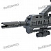 P41 6mm BB Submachine Gun Toy with Laser Sight and Blue Light Flashlight - Black