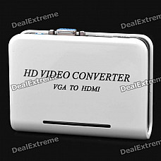 VGA to HDMI HD Video Converter - White