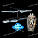 Indoor UFO Mini Flying Saucer Spaceship Toy w/ Charger and Remote Controller - Blue + Black