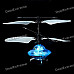 Indoor UFO Mini Flying Saucer Spaceship Toy w/ Charger and Remote Controller - Blue + Black