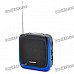 1.1" LCD Portable Speaker Voice Amplifier w/ Headset Microphone / FM / TF Slot - Black + Blue