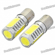 High Power 6W 6000K 500LM 4-LED Car White Light Bulbs (DC 12~24V / Pair)