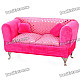 Elegant Velvet Sofa Style Jewelry Storage Box - Pink