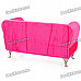 Elegant Velvet Sofa Style Jewelry Storage Box - Pink