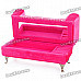 Elegant Velvet Sofa Style Jewelry Storage Box - Pink