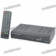 T8605 MPEG4 DVB-T High Definition Digital Terrestrial Receiver w/ Remote Controller - Black