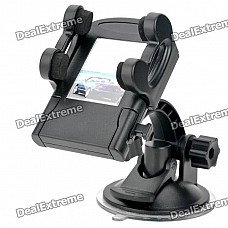 Universal Swivel Suction Cup Mount Holder for Cell Phone / MP4 Player + More - Black