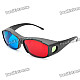 PC Frame Acrylic Lens Anaglyphic Blue + Red 3D Glasses