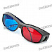 PC Frame Acrylic Lens Anaglyphic Blue + Red 3D Glasses