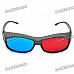 PC Frame Acrylic Lens Anaglyphic Blue + Red 3D Glasses