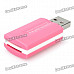 SY-596 USB 2.0 Multi-in-One Memory Card Reader - Pink + White