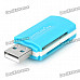 USB 2.0 Multi-in-One Memory Card Reader - Blue + White