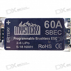 Mystery Programmable SBEC ESC for Brushless Motors (2607-60A 5-18 NC\2-6Lipo)