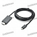 1080P HDMI Male to Micro USB Male MHL Adapter Cable for Samsung i9100 / HTC G14 + More -Black (1.8M)