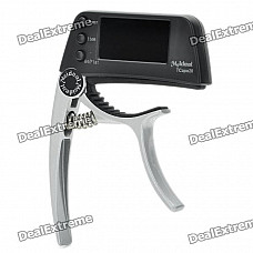 Tcapo20 1.5" LCD Capo Tuner - Black + Silver (1 x CR2032)