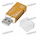 4-in-1 USB 2.0 SD / MS / TF / M2 Card Reader - Golden