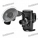 Universal Swivel Suction Cup Mount Holder for Cellphone - Black