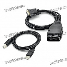 16 Pin OBDII ELM327 Car Diagnostic Extension Cable + USB Cable