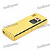 Stylish Zinc Alloy Butane Lighter with Slide Switch - Golden