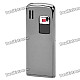 Stylish Zinc Alloy Butane Lighter with Slide Switch - Grey