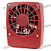 Mini Portable USB Rechargeable High Power 3-Speed Fan for Hot Weather - Red