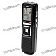 1.2" LCD Digital Voice Recorder with FM & MP3 Player Function - Black (4GB / 2 x AAA)