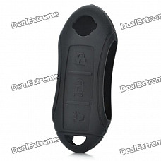 Durable Dustproof Silicon Rubber Case for Nissan 3 buttons Remote Key (Black)