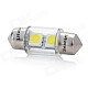 SENCART 31mm 0.5W 6500K 30LM 2-SMD 5050 LED White Light License Plate Lamp - (DC 12V)