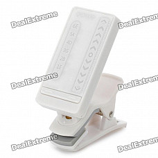 Digital Clip-On Chromatic Tuner w/ LED Indicator - White (1 x CR2032)