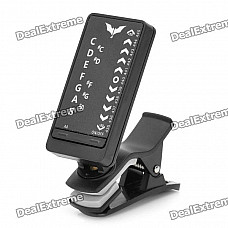 Digital Auto Tuning Chromatic Tuner w/ LED Indication - Black (1 x CR2032)