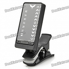 Clip-On LED Electronic Guitar Tuner - Black (1 x CR2032)