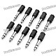6.35mm Male to 3.5mm Female Converters Adapters (10-Pack)