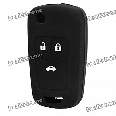 Protective Silicone Case for Chevrolet Cruze 3-Button Remote Key - Black