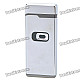 Zinc Alloy Windproof Butane Jet Torch Lighter with Slide Switch - Silver