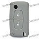 Protective Silicone Case for Peugeot 2-Button Remote Key - Grey