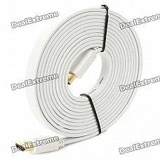 1080P HDMI 1.4 Male to Male Flat Connection Cable - White (300cm)
