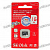 Genuine SanDisk Micro SDHC Memory Card - 16GB (Class 4)