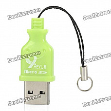 High Speed USB 2.0 Micro SD / TF Card Reader - Green