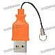 High Speed USB 2.0 Micro SD / TF Card Reader - Orange